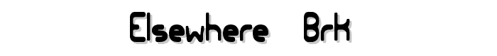 Elsewhere -BRK- font